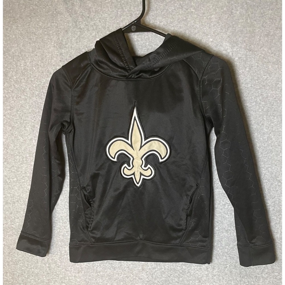 NFL Team Apparel Hoodie Youth Small 8 New Orleans Saints‎ Black